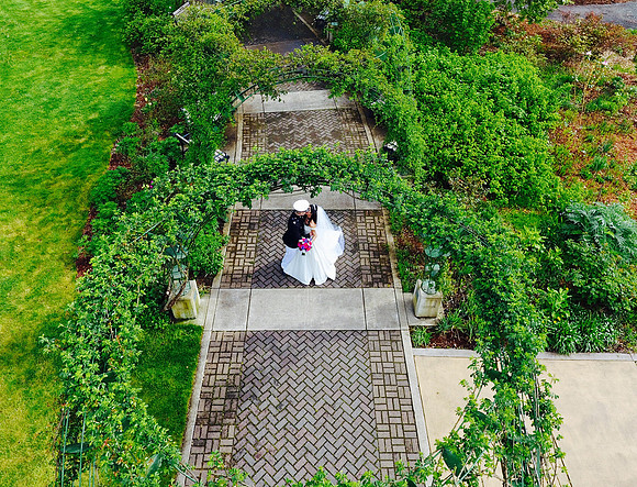 drone wedding photography