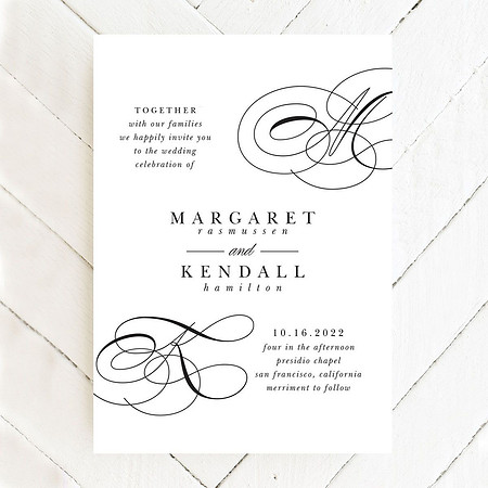 Chic Couple Wedding Invitations