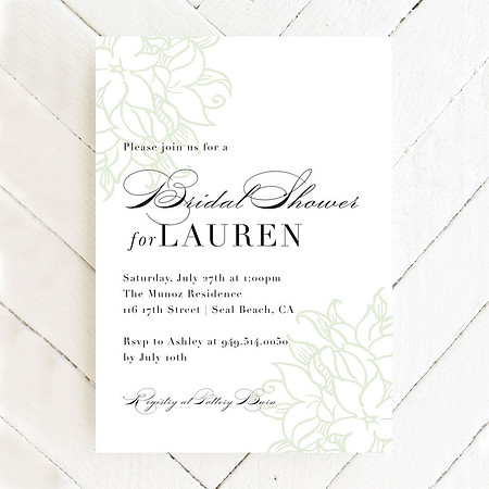 Bouquet Watermark Bridal Shower Invitations