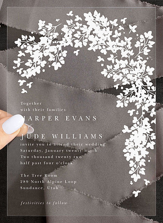Botanical Arch Clear Wedding Invitations